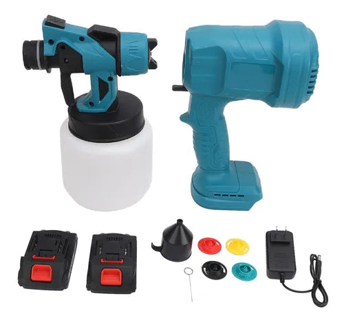 PISTOLA DE PINTURA 2 BATERIAS 48V ROJA/ AZUL