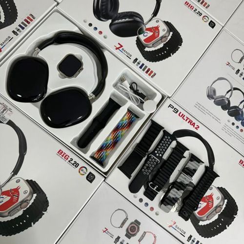 Reloj P9 ULTRA 2 + Audífonos + 2 correas