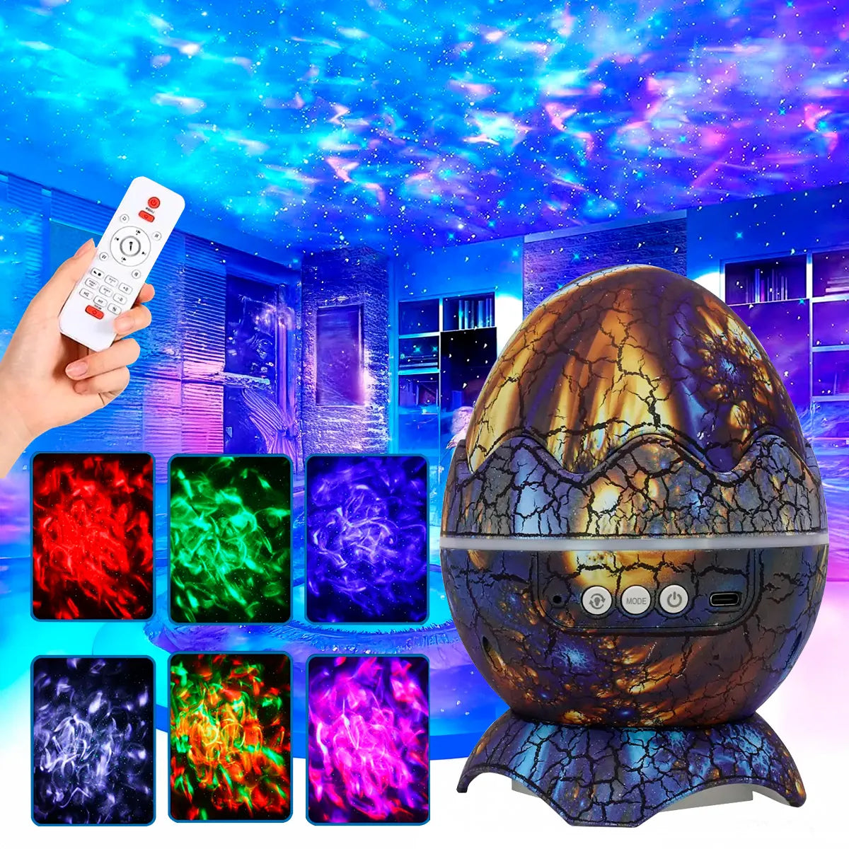 PROYECTOR DE HUEVO DINOSAURIO GALAXY NIGHTLIGHT
